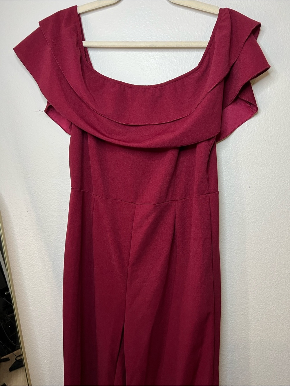 SHEIN burgundy elegant body suit